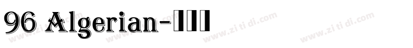 96 Algerian字体转换 96 Algerian字体转换